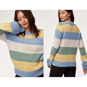 Aritzia-Sunday Best “Lennie Sweater” Pretty Blue/Dk Jade (Size:Small)